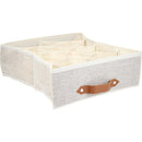 Caja De Tela Con 12 Piezas Moldes P/Doblado 40X24X14 Cm Cafe