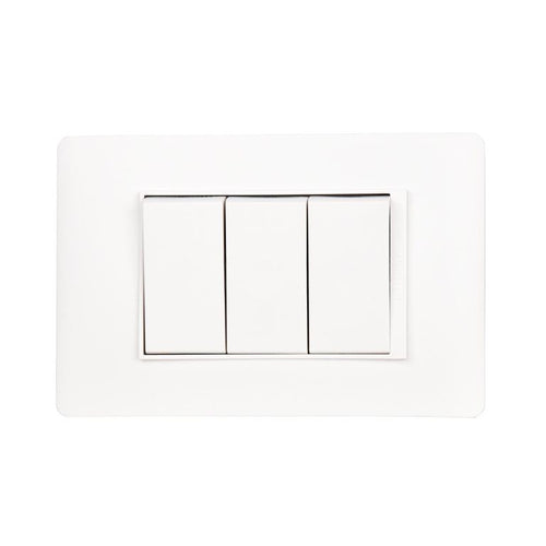 Interruptor triple 9/32 10 A Luzica Blanco