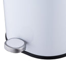 Papelero Cilindro 5 Litros Metal Blanco