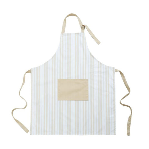Delantal De Cocina Rectangular 70X85 Cm Taupe/Blanco