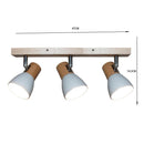 Barra Suizo 3 Luces Madera Blanco