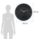 Reloj 3d go 50x50cm negro