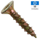 Tornillo Turbo Screw Madera Madera 5/8 Pulg 5 Mm 12 U.