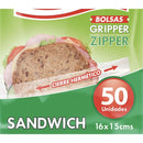 Bolsas Hermeticas Sandwich 50 Unidades Transparentes