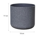 Macetero Denver de Plastico 18x17 cm Plomo