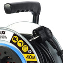 Carrete Alargador Shuko 16A 4 Toma(S) 40 M Negro/Gris