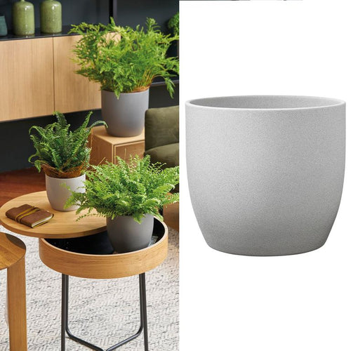 Macetero Basel de Ceramica 24x23 cm Gris