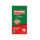 Bolsas Sandwich Europlas Gripper Zipper 500 Ml 15 Unidades