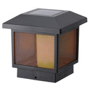 Farol Solar Poste Led Flama Negro