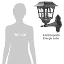 Farol De Muro Solar Led 0 Ip 65 0 Lm Luz Calida