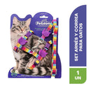 Set Arnes Correa Para Gatos Resistente Mascotas