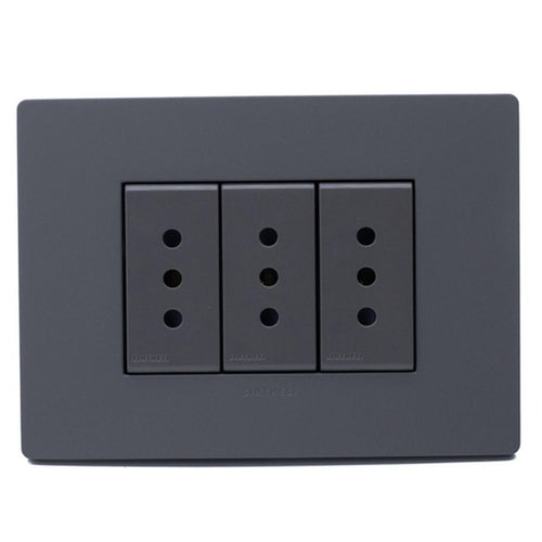 Enchufe triple 10A armado S32 grey
