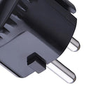 Enchufe Macho Volante Schuko 16A 2P+T Negro Halux