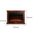 Chimenea Electrica 2000W Conveccion Th-Fp100 Madera