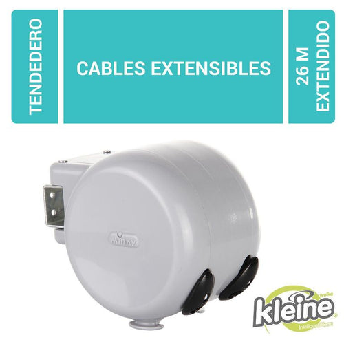Tendedero de Ropa Muro PVC 26 m Blanco