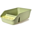 Arenero para gatos verde 49x28x15 cm.