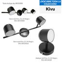 Barra Led Kivu 3 Luces Metal Negro
