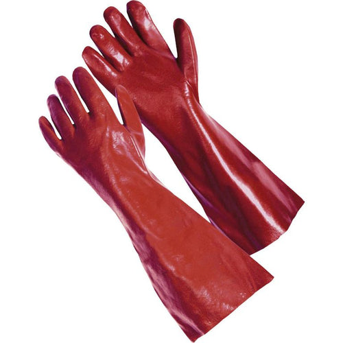 Guante De Pvc Talla Unica Rojo