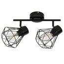 Barra 2 Luces Metal Negro