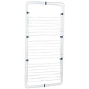 Tendedero de Ropa Torre 3 Racks Plegable Acero 70x65x135 cm Blanco
