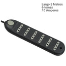 Alargador Con Switch 6 Toma(S) 5 M Negro