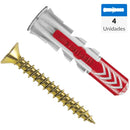 Tarugo Duopower 6mm + Tornillo 4.5x35mm 4 unidades
