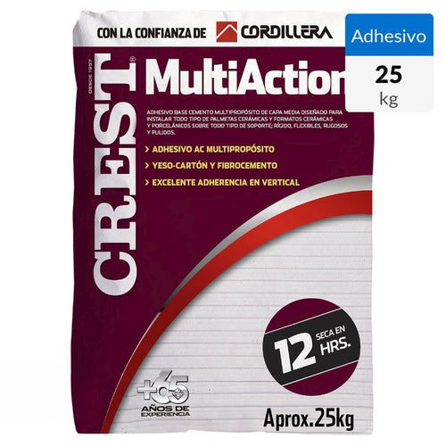 Adhesivo Multiaction Piso Y Muro Superficie Rigido 25 Kg