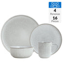 Juego de Loza 16 Piezas Ceramica Seul Gris