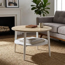 Mesa de Centro Jamie Cafe/Blanco 60x60x45 cm