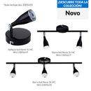 Barra Led Novo 3 Luces Plastico Negro