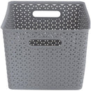 Canasto Ratan 30x22.5x35.5 cm 6 l Gris