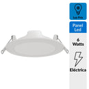 Panel Led Spot Empotrado Circular Blanco 6W Luz Fria 3 Intensidades
