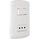Interruptor + tomacorriente 10 A Modus Plus Blanco