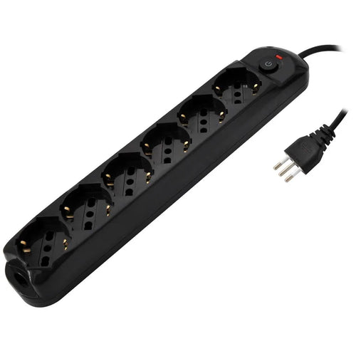 Alargador Shuko Proteccion Sobretension 6 Toma(S) 3 M Negro