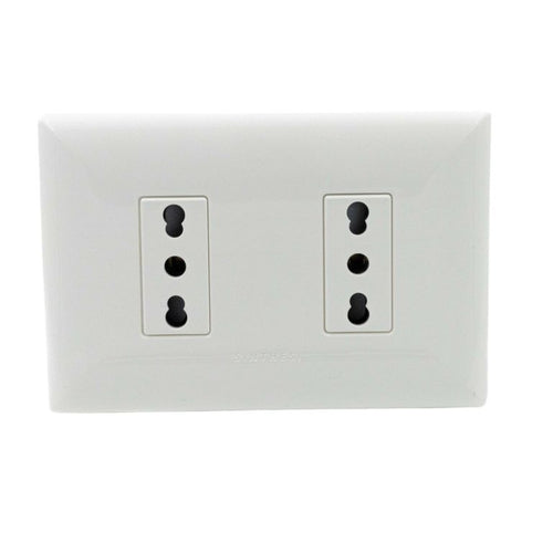 Enchufe 10/16A Doble S17 Bco