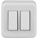 Interruptor doble 9/15 16 A Genesis blanco..