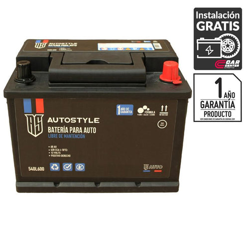 Bateria De Auto 60 Ah Positivo Derecho 420 Cca
