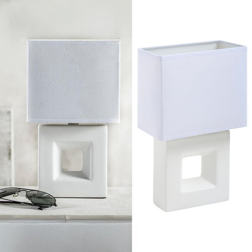 Lampara Mesa Ceramica Quad Blanco 11X29 Cm