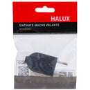 Enchufe Macho Volante 2P Negro