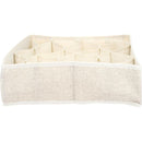 Caja De Tela Con 12 Piezas Moldes P/Doblado 40X24X14 Cm Cafe