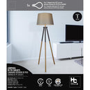 Lampara de Pie tripode Shelbys Gris 50x161 cm
