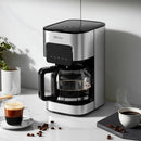 Cafetera 1.5 l 800 W Plateado/ Negro