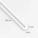 Perfil PVC transparente 5x6mm 2,5m