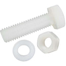Perno hexagonal de nylon con tuerca y golilla M4 x 15 mm 2 unid