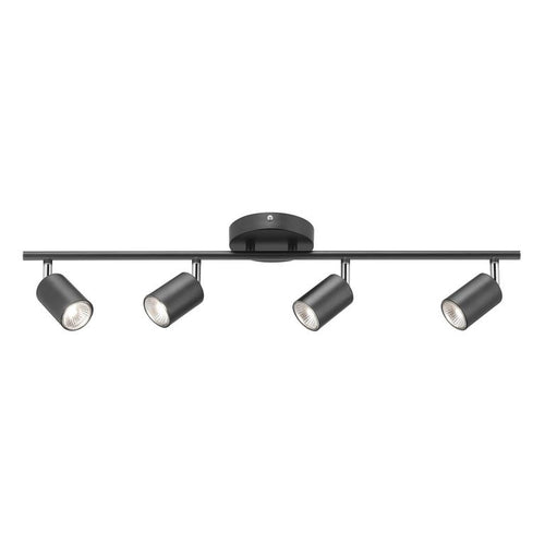 Barra Timo 4 Luces Aluminio Negro