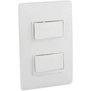 Interruptor doble 9/15 10 A Luzica Blanco