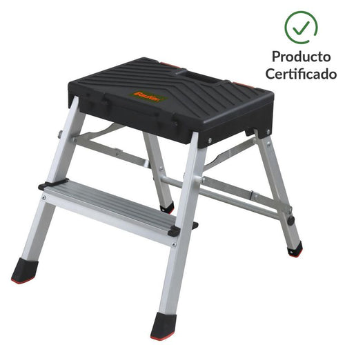 Escala De tijera Aluminio 65 cm 2 Peldanos