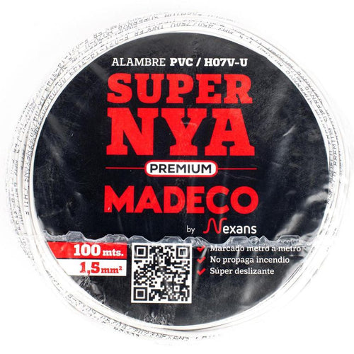 Alambre NYA Premium 1x1,5 mm2 Blanco 100 metro(s)