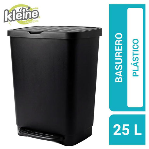 Papelero 25 Litros Plastico Negro