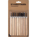 Set De Gubias Acero 8 Unidades